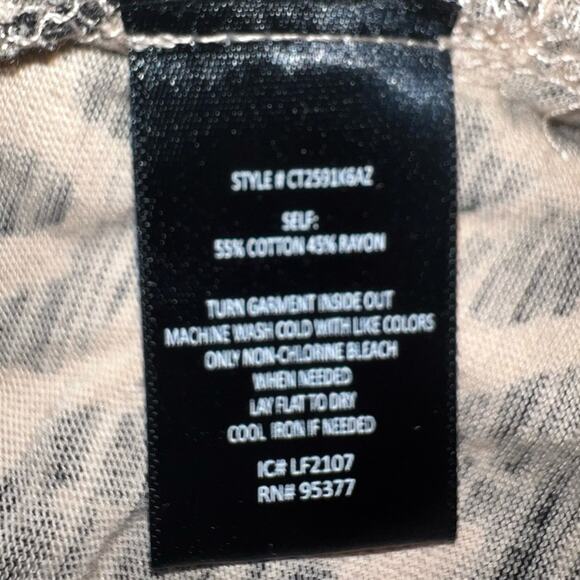 Sanctuary long-sleeved blouse black cream Size 2X - Picture 10 of 10